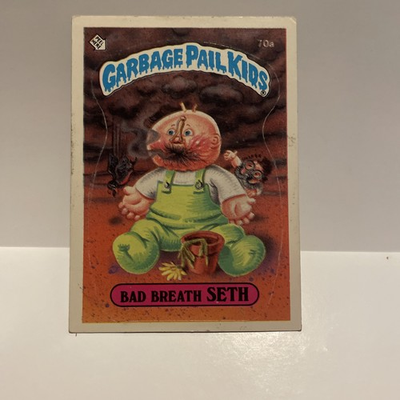 #ad Topps Garbage Pail Kids 1985 Bad Breath Seth #70a Sticker Puzzle Non Sport Card $3.00