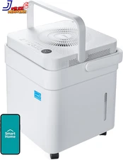 Cube 20 Pint Dehumidifier for Basement up to 1,500 Sq. Ft. Dehumidifier with Dra