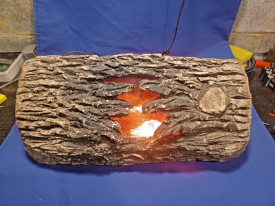 VINTAGE Brickote Fire Drum Log