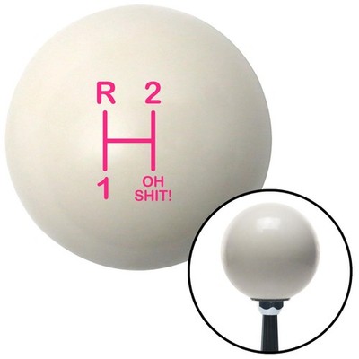Pink Shift Pattern OS11n Ivory Shift Knob w/ M16x1.5 Insert Shifter Auto Brody