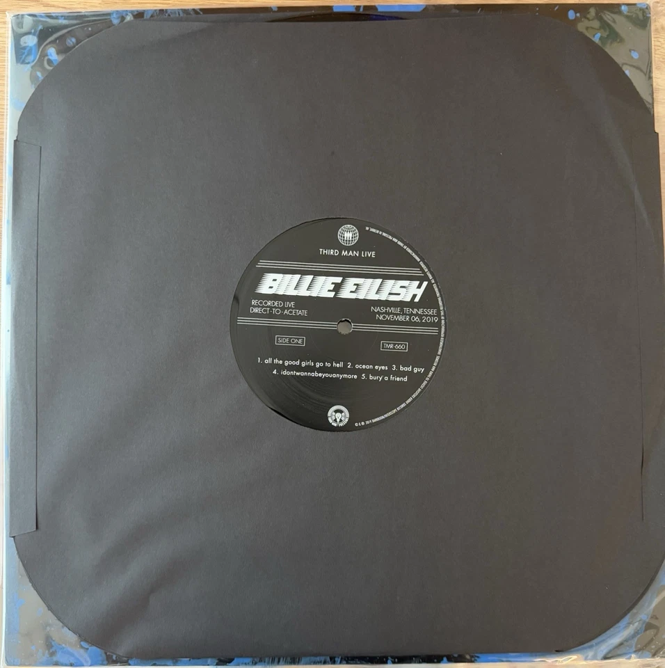 Billie Eilish Live - Third Man Records Black and Blue Vinyl LP - Paint Splatter — 第 2/4 张图片