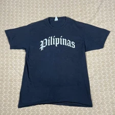 Pilipinas philippines T shirt Mens Large black unisex Gangster old english L