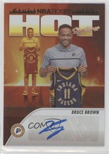 2023-24 Panini NBA Hoops Hot Signatures Hyper Gold Bruce Brown #HS-BBW Auto 04cw