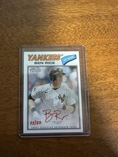 2026 Topps Heritage BEN RICE Real One AUTO RED INK  #/77 ROA-BR Yankees SP