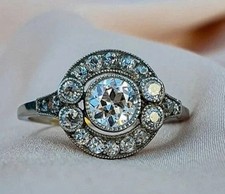 2Ct Round Cut Lab-Created Diamond Engagement Ring 14K White Gold Finish
