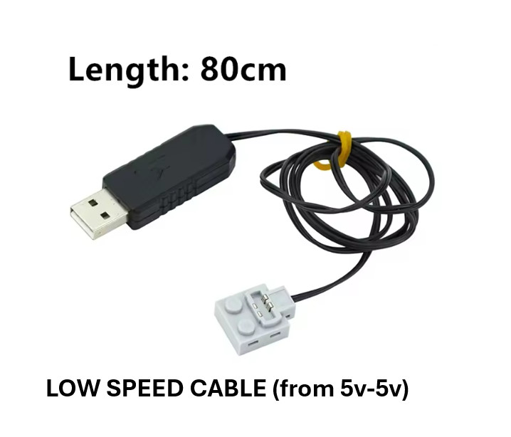 USB Cable Power Supply-LEGO 9686 8883 Motor Train 15039 15012 DIY Extension Part