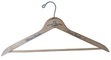 Hilton Hotels Clothes Pants Shirt Coat Jacket Suit Wood Wooden Hanger w/Logo