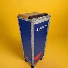 Delta Trolley Galley Drinks Trolley Bar Cart Oak Resin Top Tray Chopping Board 