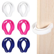 6 PCS Door Pinch Guard, Door Slam Stopper Finger Slam Preventer, White Pink Blue