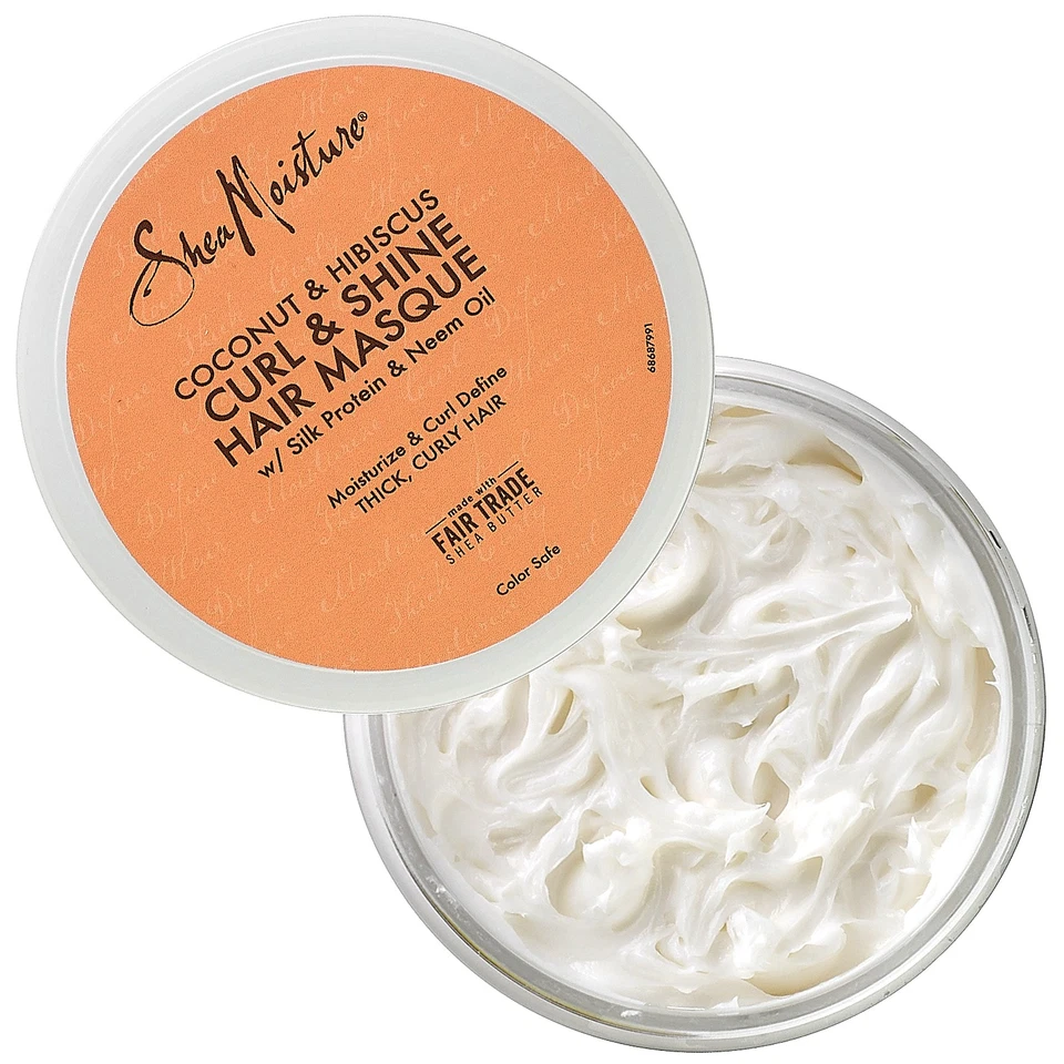 Mascarilla capilar Curl & Shine, coco e hibisco, 11,5 oz (326 g) Foto 4 de 4