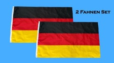 2er Set Deutschland Flagge Deutsche Fahne mit &Ouml;sen 90x150cm Metall&ouml;sen 90cm150cm
