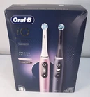 Oral-B iO Series 7 Pro Electric Toothbrush, 2 Pack, 4 Brush Heads (Black & Rose)