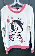 Felpa Tokidoki Unicorno Grafica Bordo Rosa Anime Stile Kawaii M