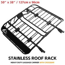 Heavy Duty Steel Carrier Black Universal Roof Rack Cargo Basket With Roof Rack.