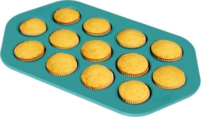 by bella Baker s Dozen 13 Muffin Pan Nonstick Metal Baking Pan Dishwasher Safe