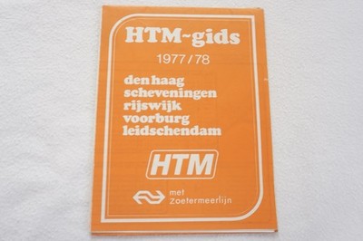 1977 HTM  Netherlands Railway Bus Tram Route Map