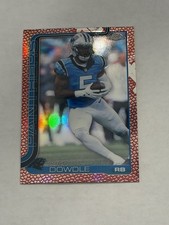 Rico Dowdle Leather Refractor Pigskin 2025 Topps Chrome Football- Panthers #43💥
