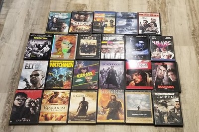 Lot of 24 DVDs Popular Blockbuster Action Epic Movies R The Matrix Gladiator VG