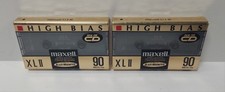 Maxell High Bias XLII 90 Min Audio Cassette Tapes Sealed 2-Pack Gold IEC Type II