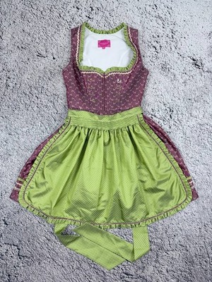 Authentic Krüger Madl Bavarian Dirndl Dress + Apron 36/S