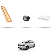 Hoffcar Set Service - 3 Filter FüR Dacia Logan II 1.2 16V LPG 53Kw Von 2013
