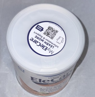 4 cans Elecare Jr hypoallergenic amino acid based nutrition powder Exp 1/27