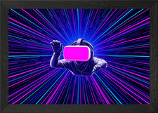 Virtual Reality Headset Benutzer gerahmtes Wandbild Poster Druck Bild