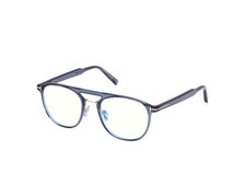 Tom Ford FT5982 B 090 Shiny Blue Demo Lens 52 mm Men's Eyeglasses
