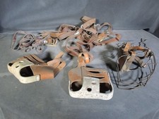3 Vintage Grayhound Dog Wire  Leather Muzzles with Harness Muzzle