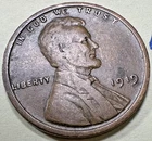 1919 1C BN Lincoln Cent WHEAT PENNY 6008N