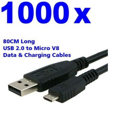 1000 x USB A to Micro V8 Data Sync Charging Cable for Samsung - Main Image