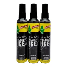 Little Trees 3.5oz Pump Spray Car, Home & Office Air Freshener, Black Ice-3 Pack