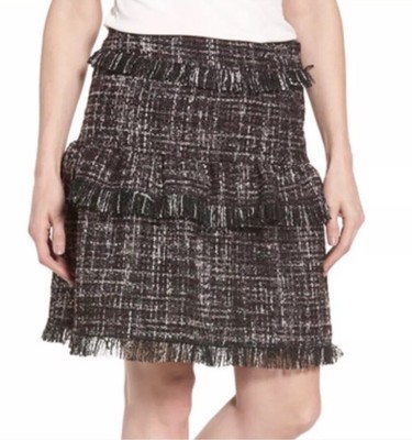 black fringe skirt nordstrom rack