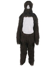 HPO Black an Greay Gorilla Costume with Mask - Long Synthetic Fibers