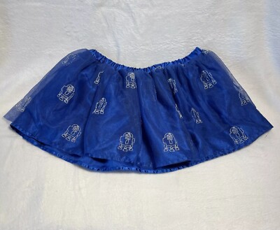 Hanna Andersson Skirt Girls 4 Blue Tulle R2-D2 Star Wars Tutu Elastic Waist