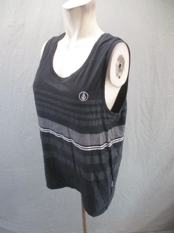 Camiseta sin mangas deportiva VOLCOM talla M para mujer negra mezcla de algodón cuello redondo 797 Foto 3 de 4