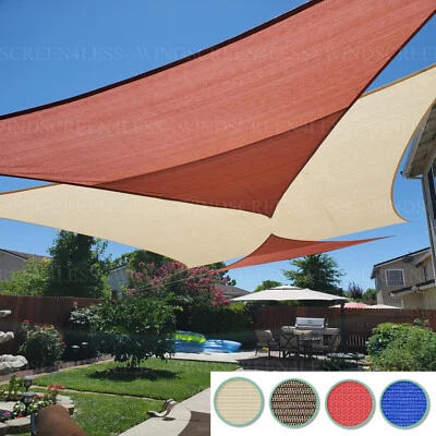 WINDSCREEN4LESS Sun Shade Sail Triangle Patio Awning Outdoor Garden Pool Canopy Shelter Cover