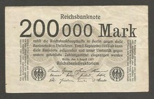 Germany 200000 Mark 9.8.1923; VF; P-100; BNB-B245a; Private printer