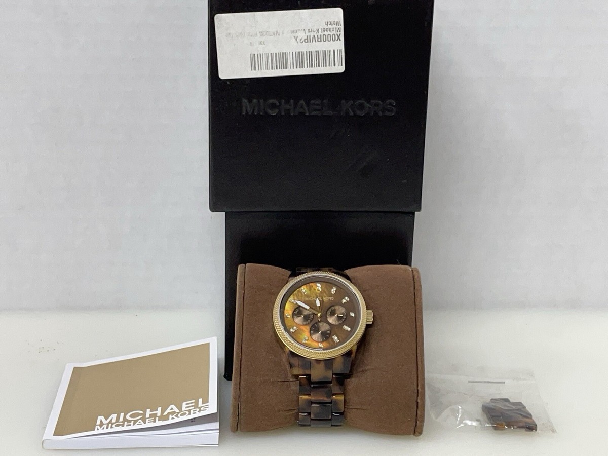 Michael Kors tortoiseshell & gold watch (needs new battery!) Michael Kors Watch Tortoise shell link band Needs... | Depop main image 2