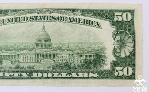 1950 US $50 Federal Reserve Note MULE, GNC Treasurer, JWS Secretary o/Treasury - Picture 6 of 9