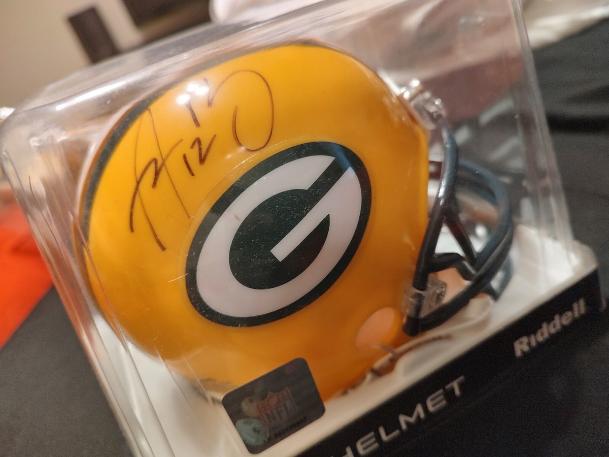 🔥 Aaron Rodgers Autographed Superbowl XLV Green Bay Packers Mini