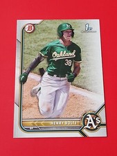 2022 Bowman Draft Paper Base BD-121 Henry Bolte - Oakland Athletics