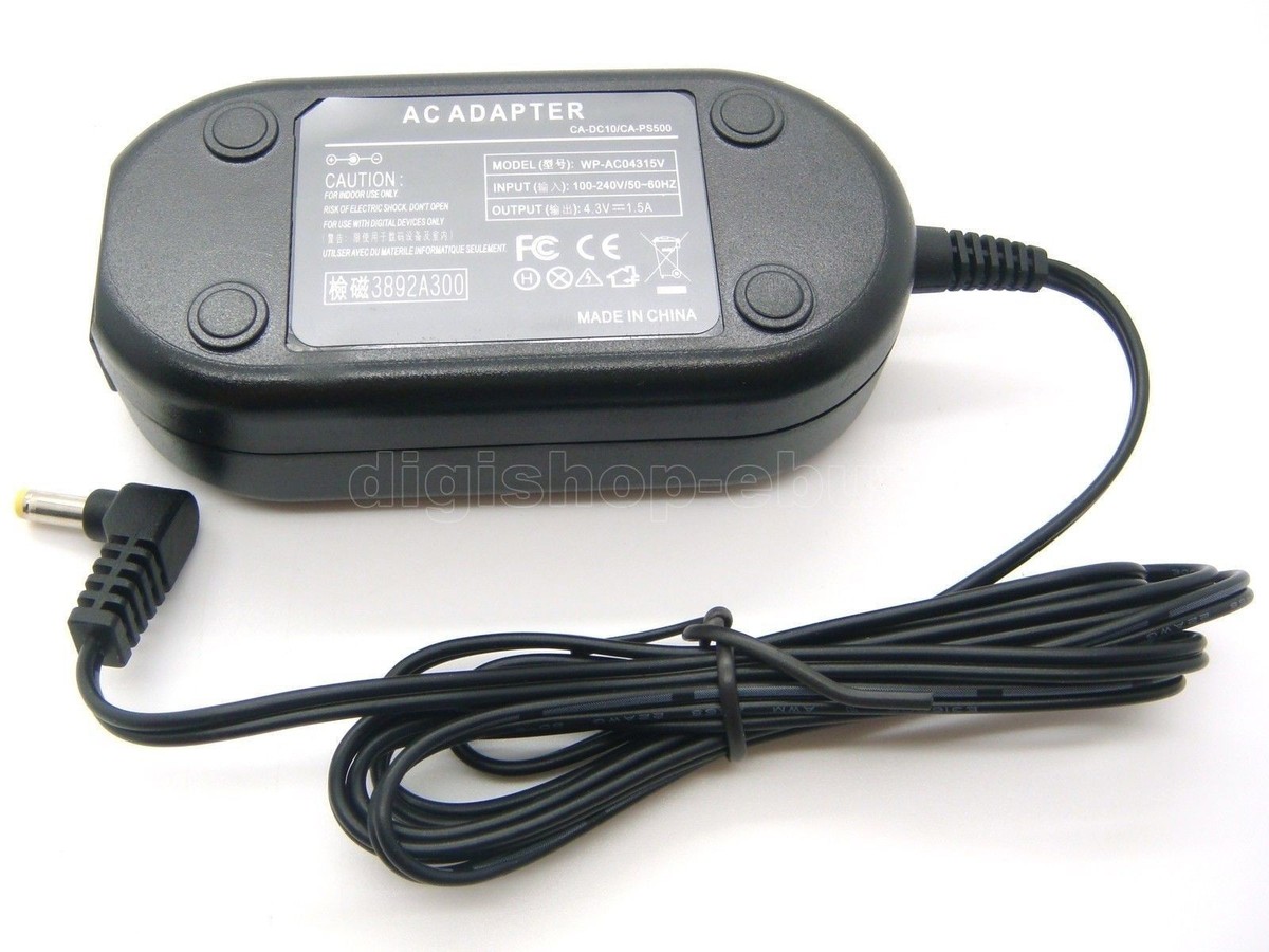4.3V AC Power Adapter + DC Coupler for Canon ACK-DC90 IXUS 155 160