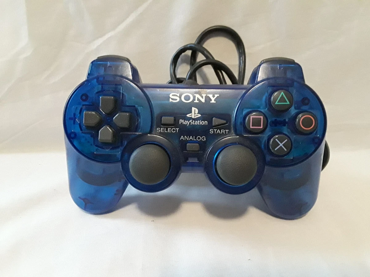 Sony Playstation 2 Dualshock 2 Analog Wired Controller SCPH-10010 - Ocean  Blue