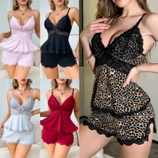 Women's Sexy Lingerie Set Babydoll Nightwear Underwear Outfits Sleepwear Pajamas