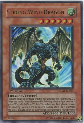 yugioh strong dragon cards Yugioh Strong Wind Dragon RGBT-EN003 Ultra Rare 1st Edition LP
