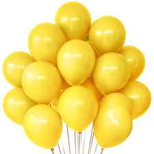 KatchOn Latex Yellow Balloons for Party - 12 Inch Pack of 110 | Light Yellow ...