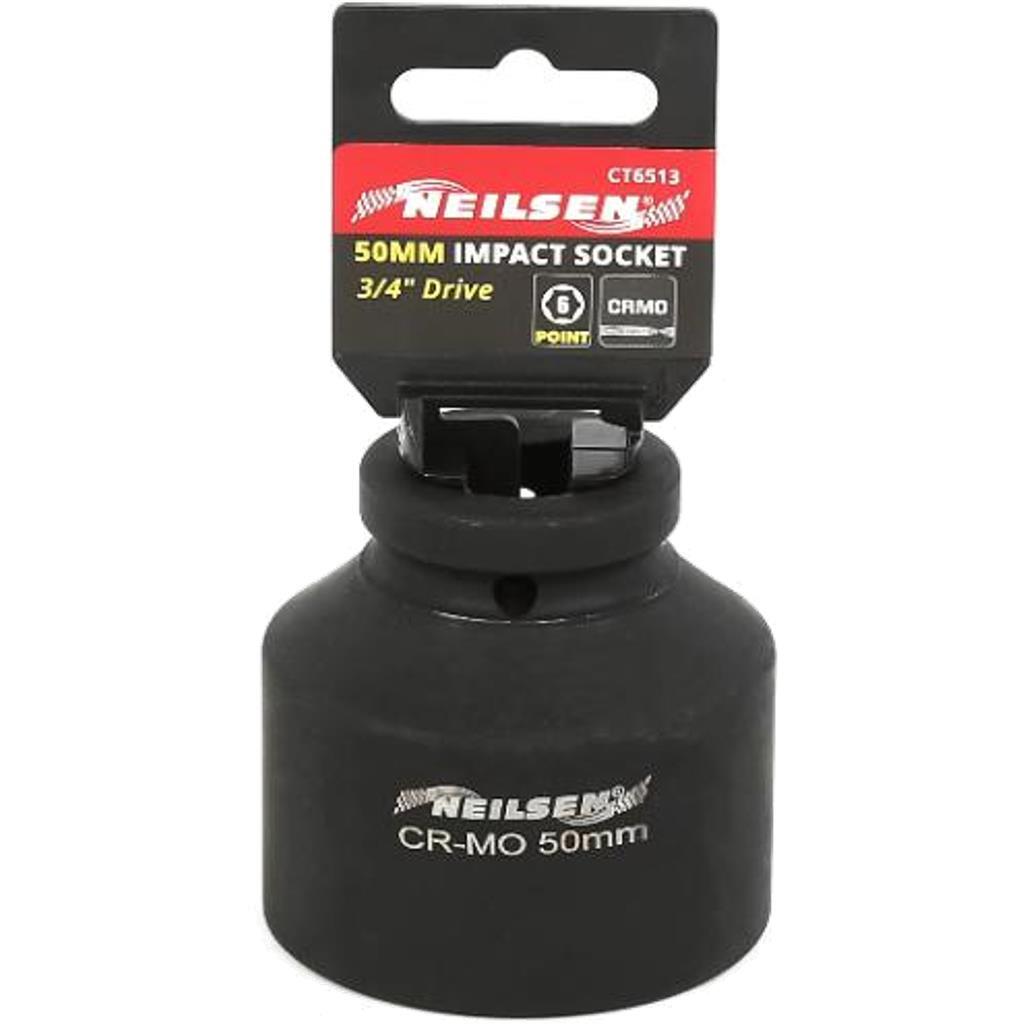 Neilsen 3/4"" Drive Standard Shallow Square Metric Single Impact Socket 50mm