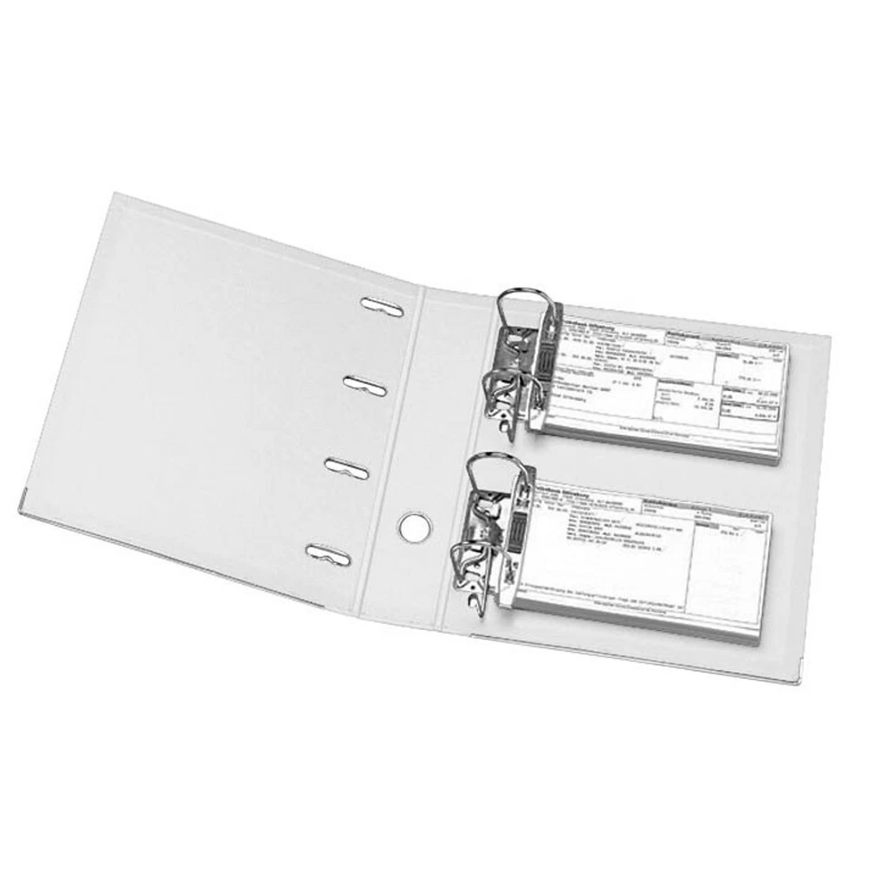 Weißer A4 Doppelordner Bankordner Ordner für 2x A5 quer Kontoauszüge Elba