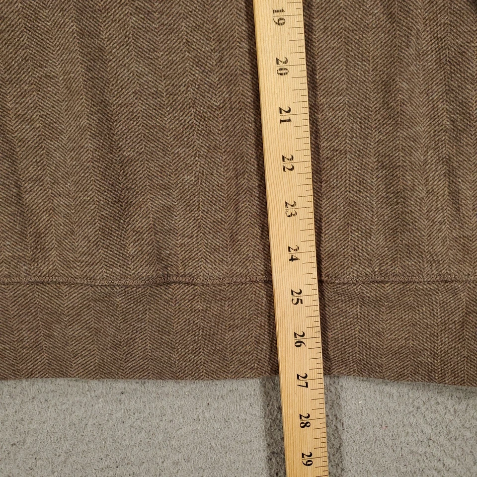 Suéter Sudadera Suéter Tahari Pullover Para Hombres XL Gris Marrón Espiga 1/4 Cremallera Foto 2 de 4